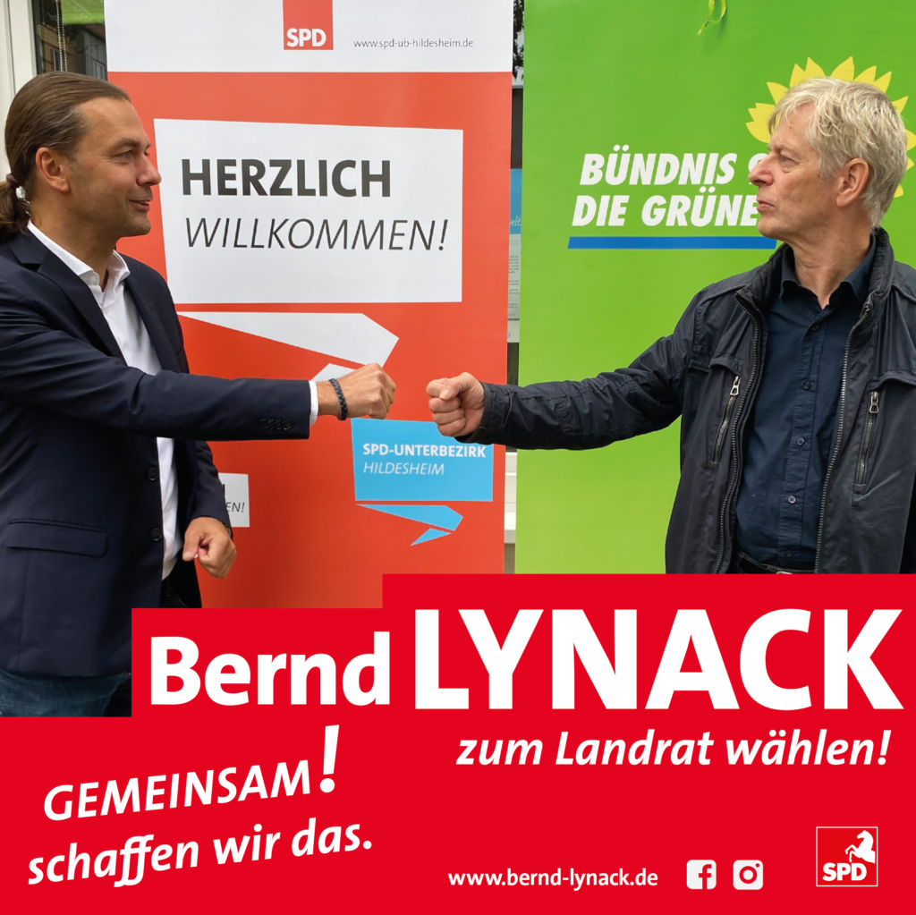 Bernd Lynack und Klaus Schäfer (Vorsitzender Grüne KV Hildesheim)